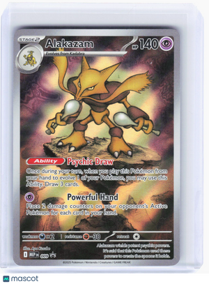 2025 Pokemon—Alakazam #009 Mega Evolution Promo Cards—Black Star Promo Foil