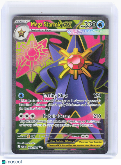 2025 Pokemon—Mega Starmie ex #102/88 Mega Evolution—Ultra Rare Foil