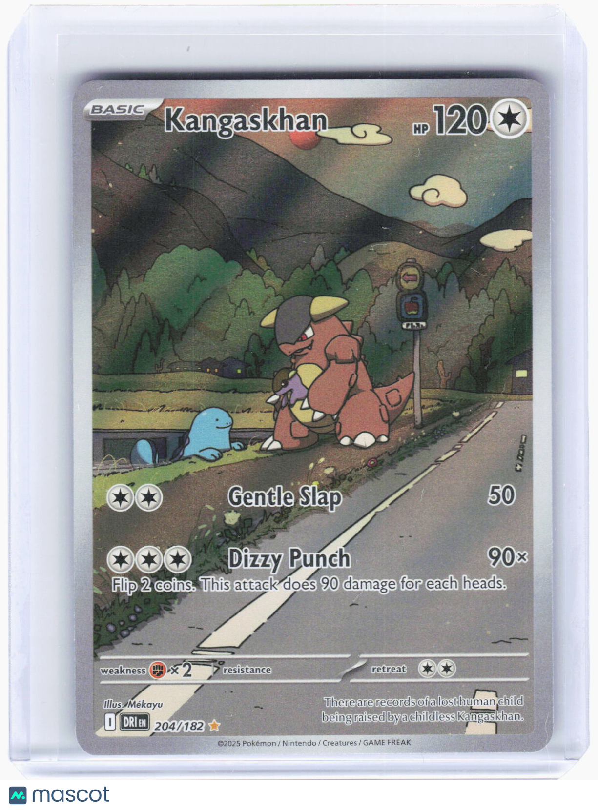 2025 Pokemon—Kangaskhan #204/182 Destined Rivals—Illustration Rare Foil
