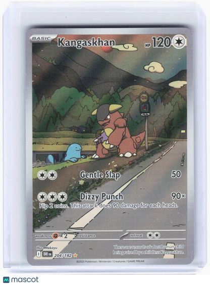 2025 Pokemon—Kangaskhan #204/182 Destined Rivals—Illustration Rare Foil
