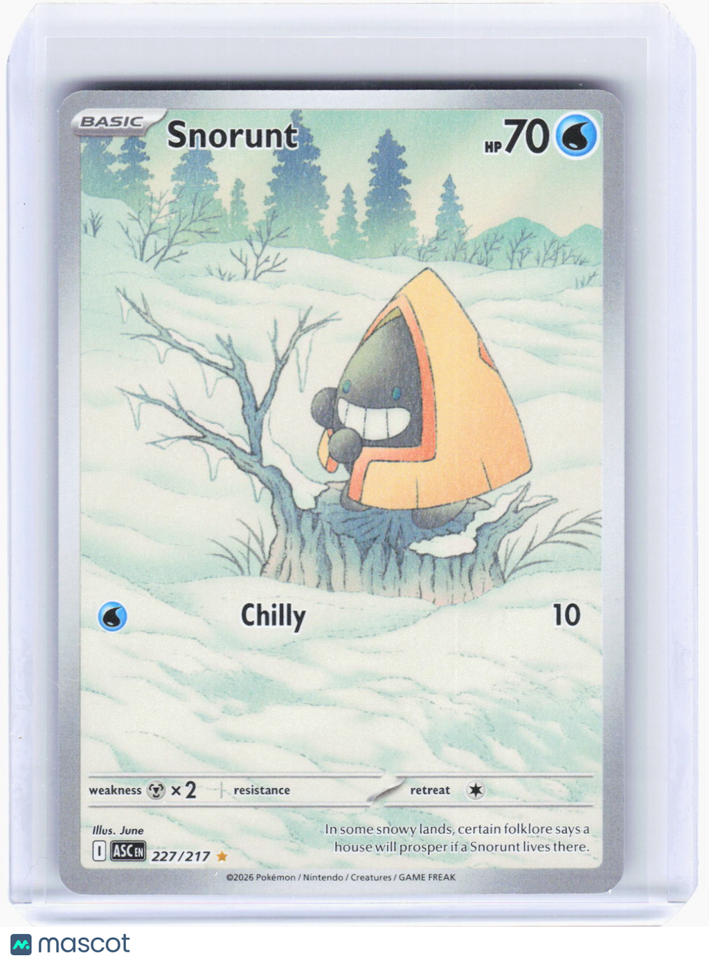 2026 Pokemon—Snorunt #227/217 Ascended Heroes—Illustration Rare Foil
