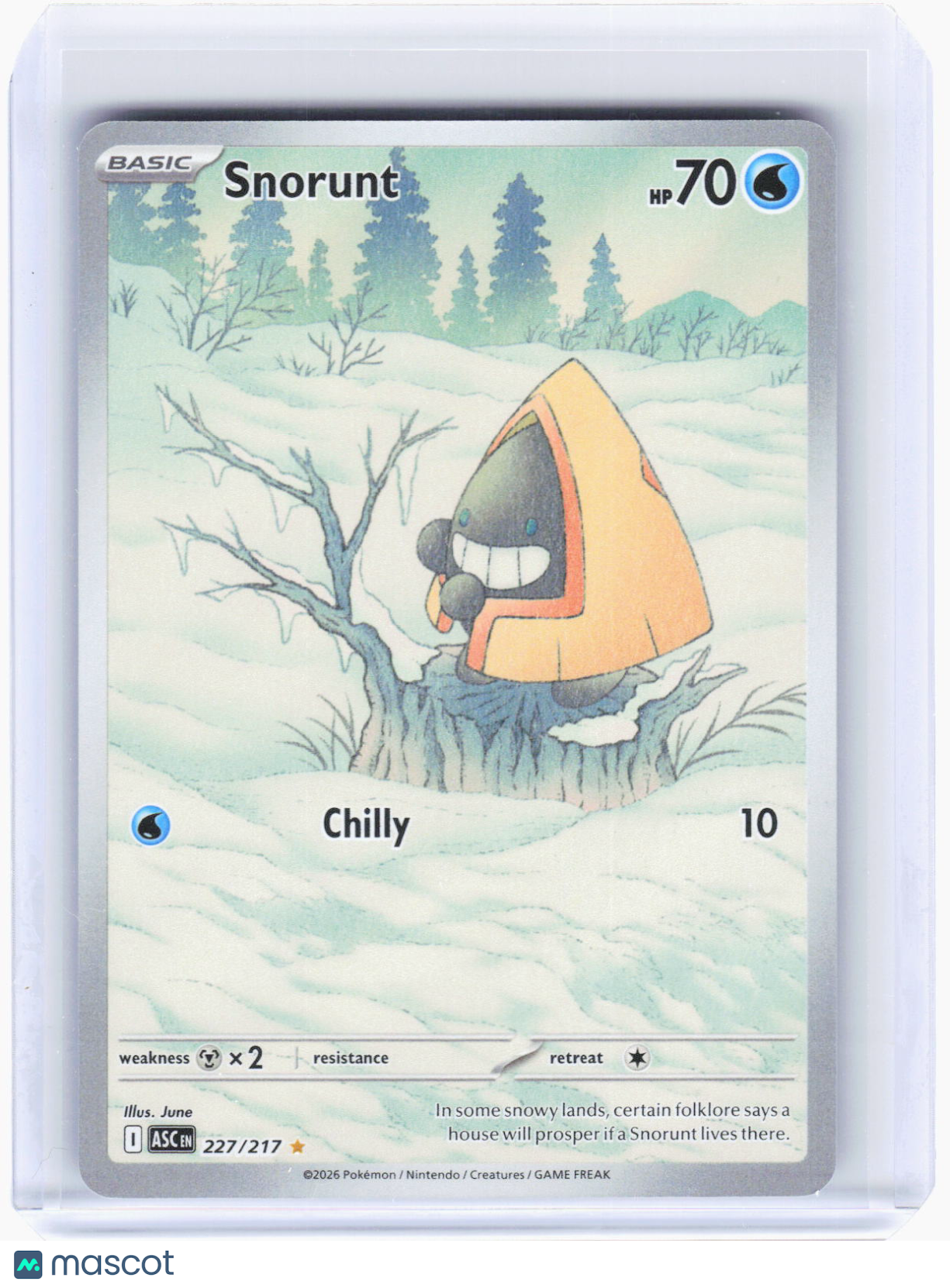 2026 Pokemon—Snorunt #227/217 Ascended Heroes—Illustration Rare Foil