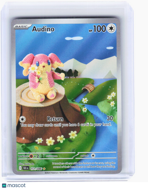 2025 Pokemon—Audino #151/86 Black Bolt—Illustration Rare Foil