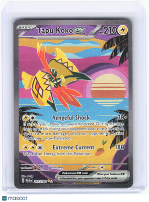 2023 Pokemon—Tapu Koko ex #247/182 Paradox Rift—Special Illustration Rare Holo