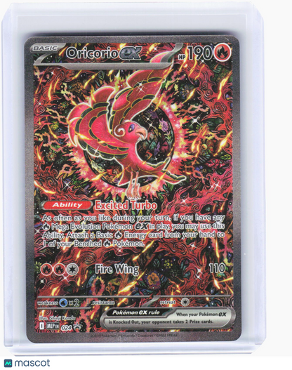 2025 Pokemon—Oricorio ex #MEP EN 024 Mega Evolution Promo Card—BSP Foil