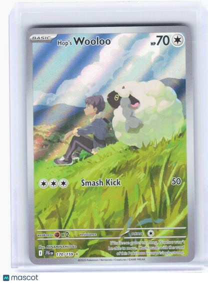 2025 Pokemon—Hop's Wooloo #170/159 Journey Together—Illustration Rare Foil