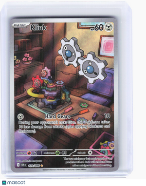 2025 Pokemon—Klink #139/86 Black Bolt—Illustration Rare Foil