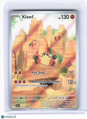 2023 Pokemon—Klawf #217/198 Scarlet & Violet Base Set—Illustration Rare Foil