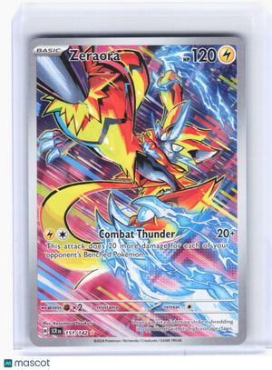2024 Pokemon—Zeraora #151/142 Stellar Crown—Illustration Rare Foil