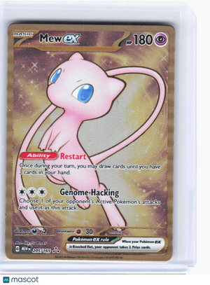 2023 Pokemon—Mew ex (151 Metal Card) #205/165 Scarlet & Violet 151—Promo Metal