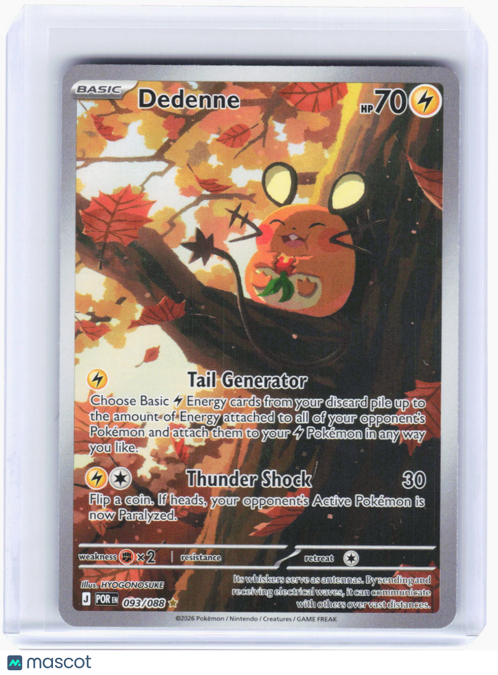 2026 Pokemon—Dedenne #93/88 Perfect Order—Illustration Rare Foil
