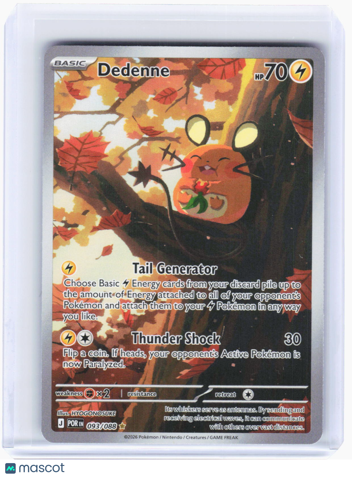 2026 Pokemon—Dedenne #93/88 Perfect Order—Illustration Rare Foil