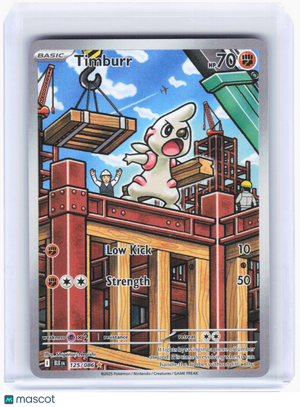 2025 Pokemon—Timburr #125/86 Black Bolt—Illustration Rare Foil
