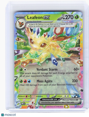 2025 Pokemon—Leafeon ex #6/131 Prismatic Evolutions—Double Rare Foil