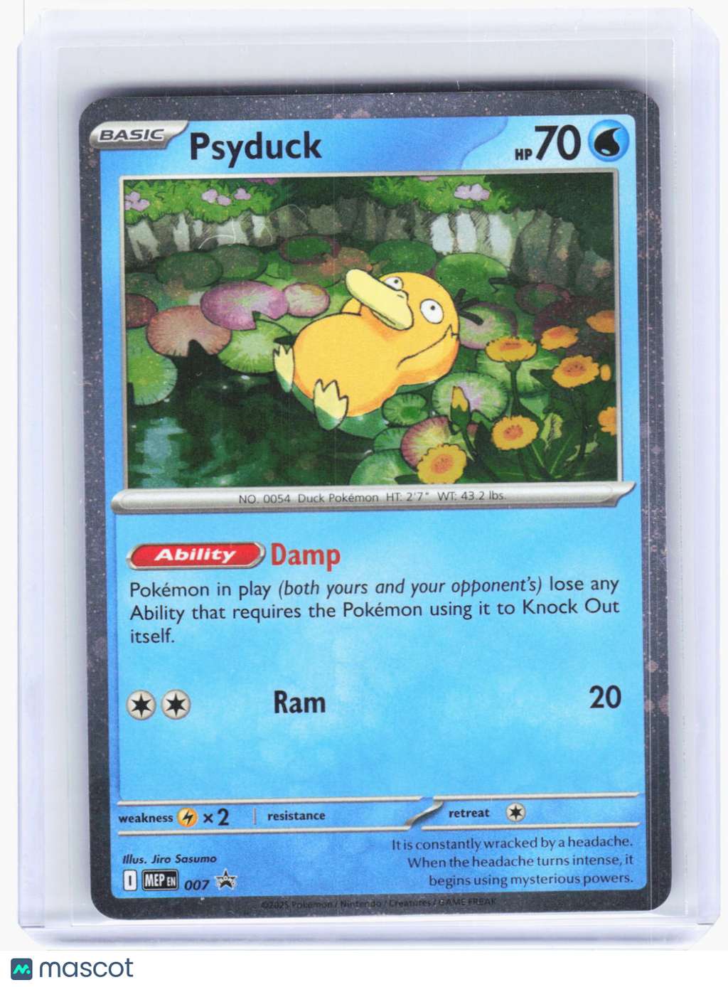 2025 Pokemon—Psyduck #007 Mega Evolution Promo Cards—Black Star Promo Foil