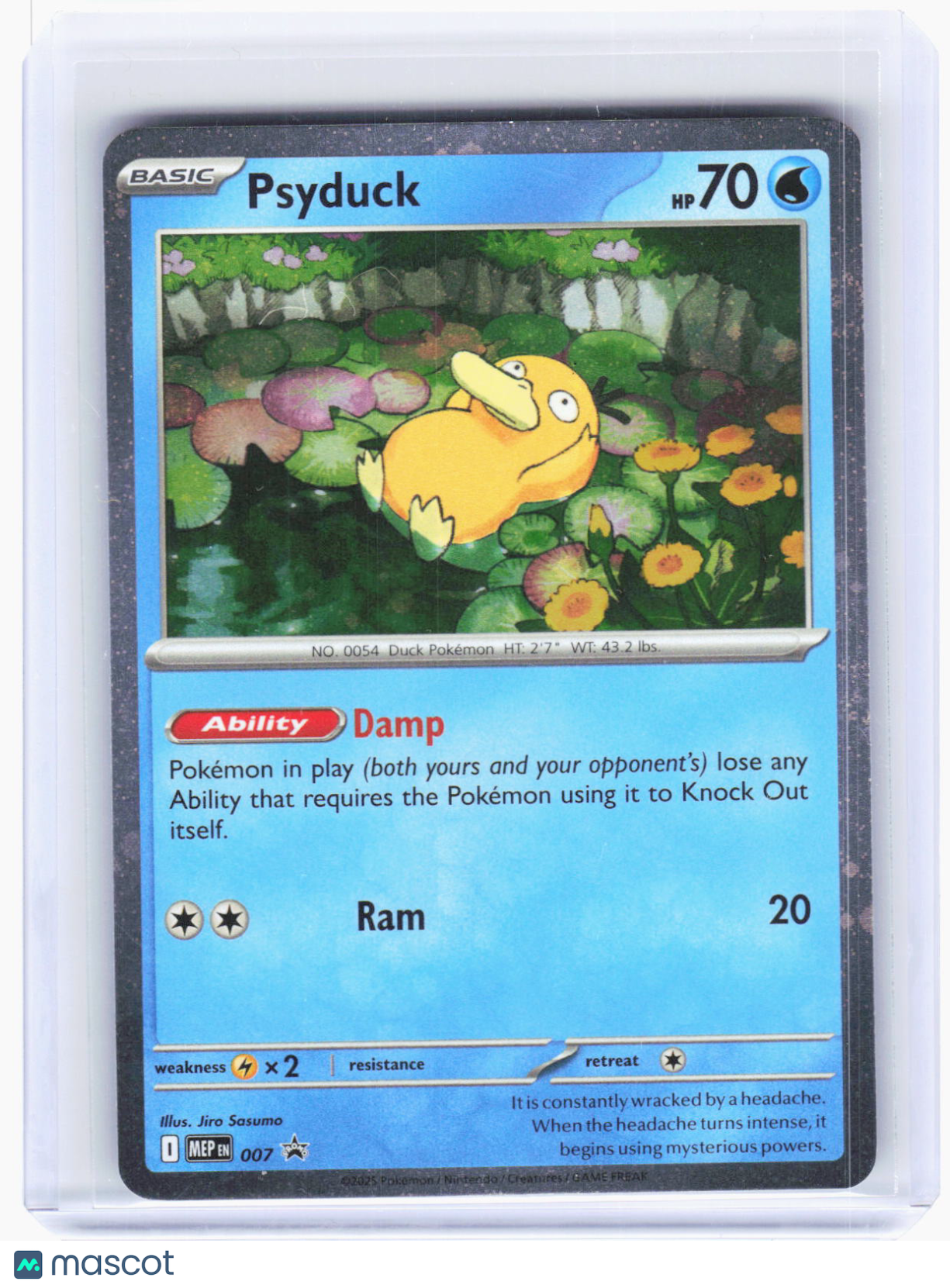 2025 Pokemon—Psyduck #007 Mega Evolution Promo Cards—Black Star Promo Foil