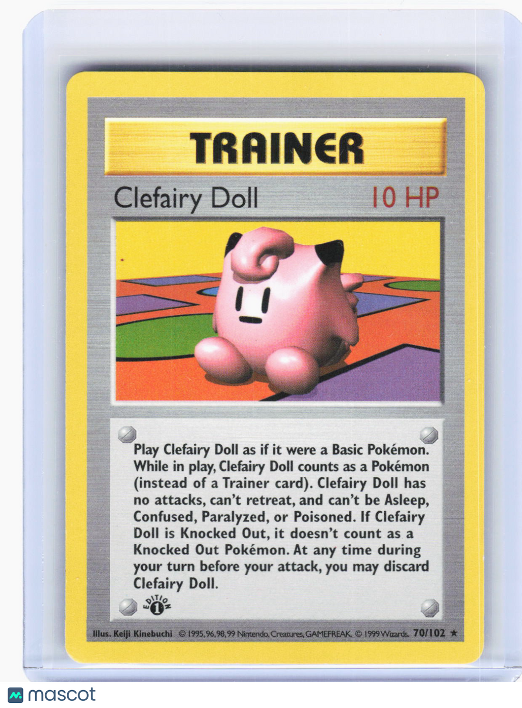 1999 Pokemon—Clefairy Doll #70/102 Base Set(Shadowless)—Rare Non-Foil (HP)1st Ed