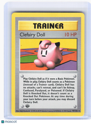 1999 Pokemon—Clefairy Doll #70/102 Base Set(Shadowless)—Rare Non-Foil (HP)1st Ed