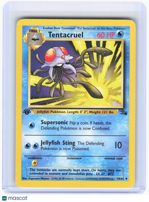 1999 Pokemon—Tentacruel #44/62 Fossil—Uncommon Non-Foil 1st Edition