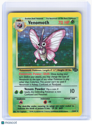 1999 Pokemon—Venomoth #13/64 Jungle—Holo Rare Holo (Lightly Played)