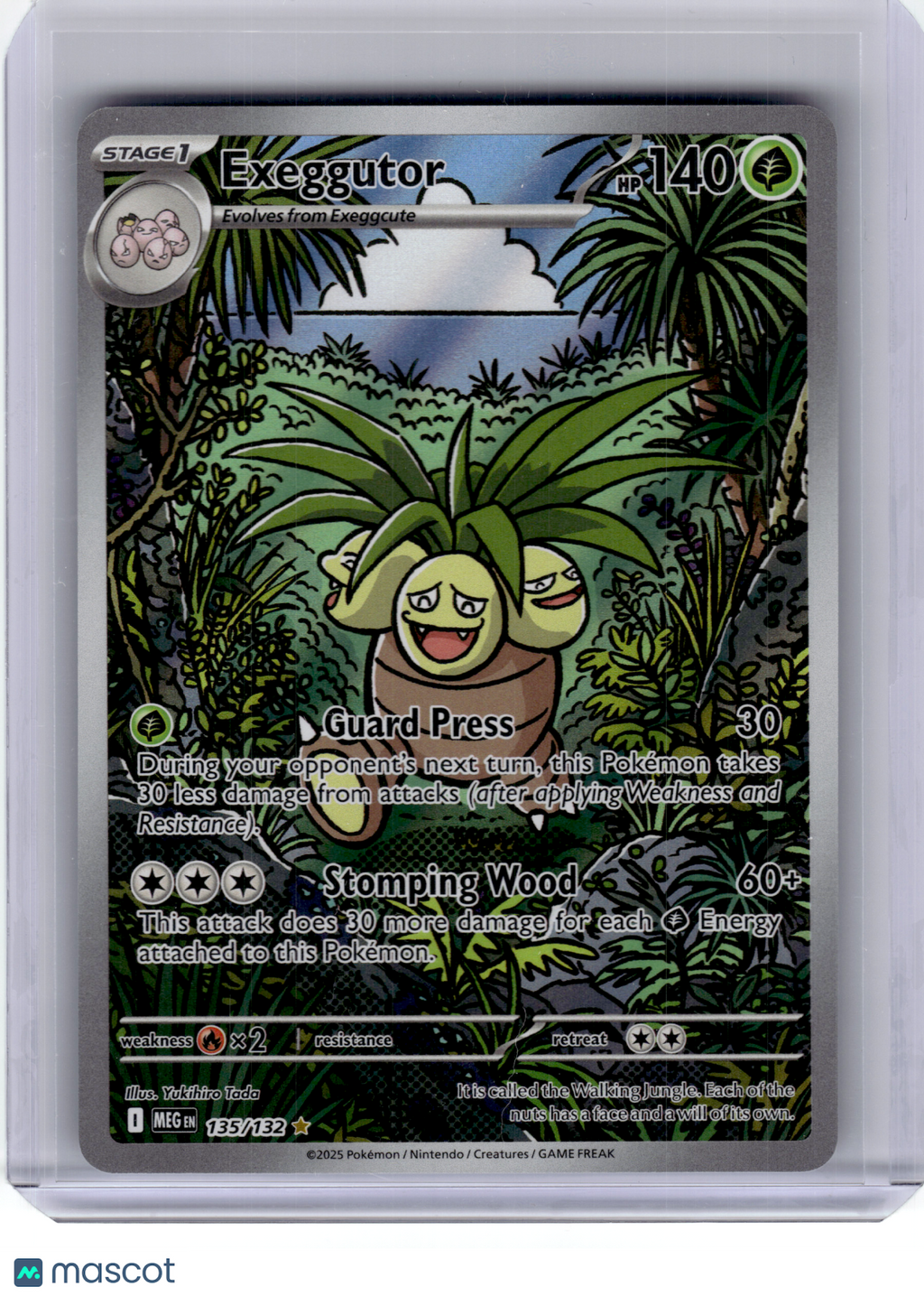 2025 Pokemon—Exeggutor #135 Mega Evolution—Illustration Rare Holo