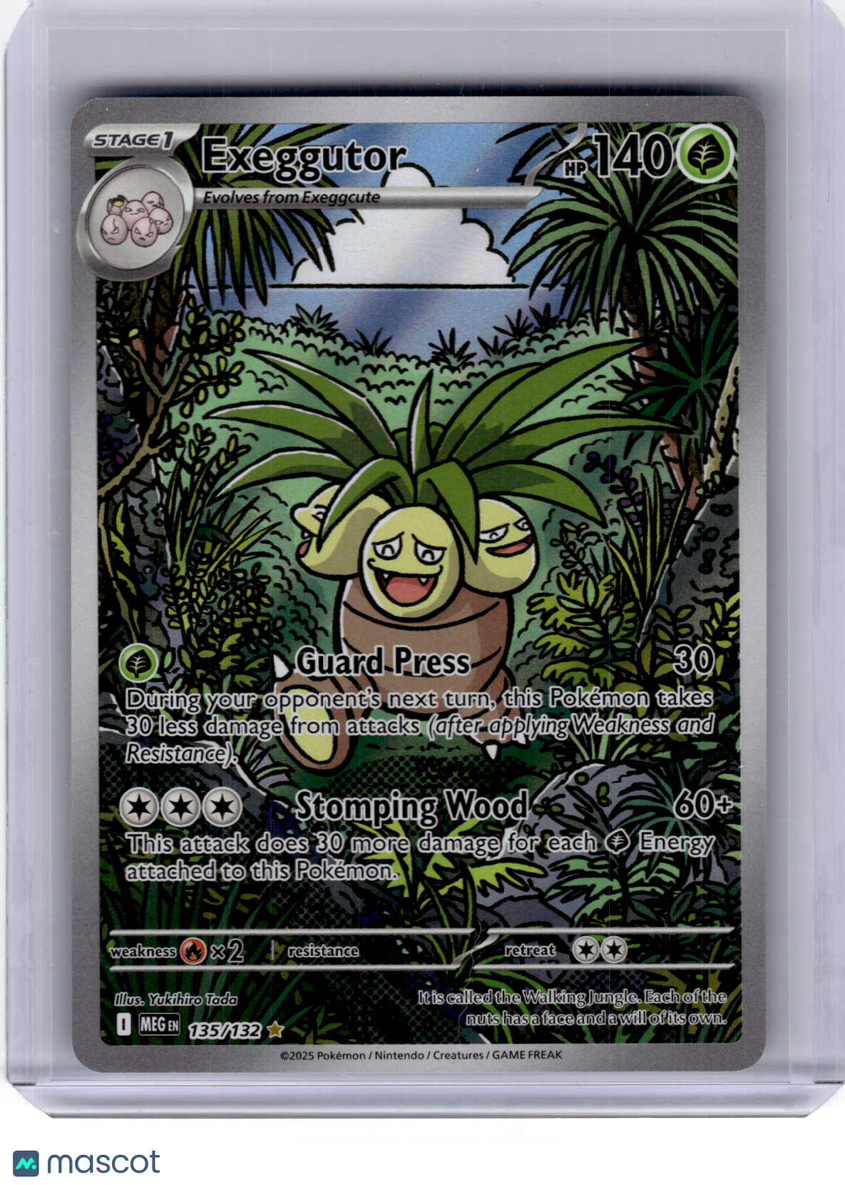 2025 Pokemon—Exeggutor #135 Mega Evolution—Illustration Rare Holo