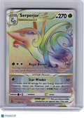 2022 Pokemon—Serperior VSTAR #196 Silver Tempest—Secret Rare Holo
