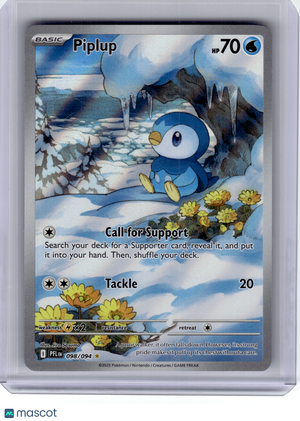 2025 Pokemon—Piplup #98 Phantasmal Flames—Illustration Rare Holo