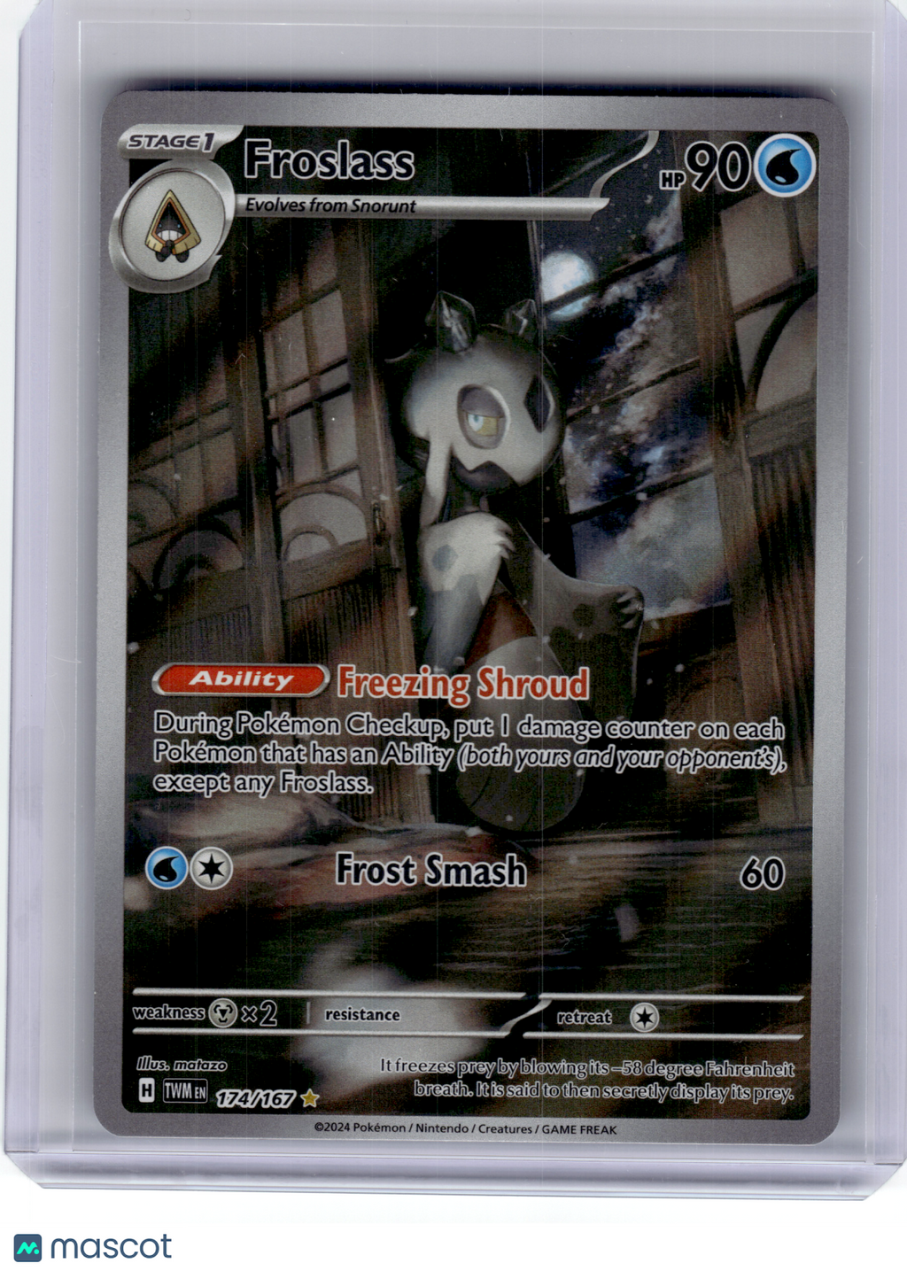 2024 Pokemon—Froslass #174 Twilight Masquerade—Illustration Rare Holo
