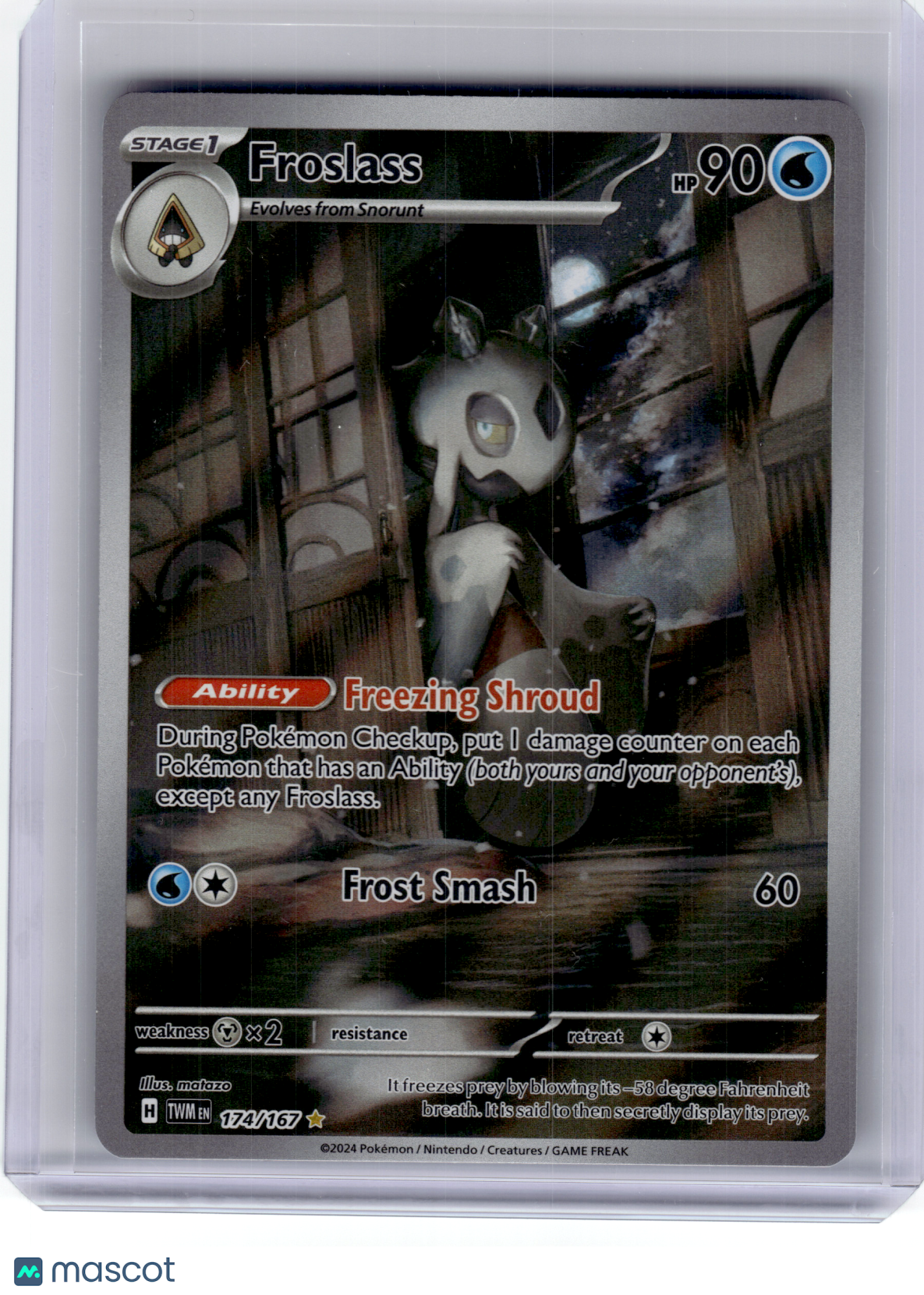2024 Pokemon—Froslass #174 Twilight Masquerade—Illustration Rare Holo