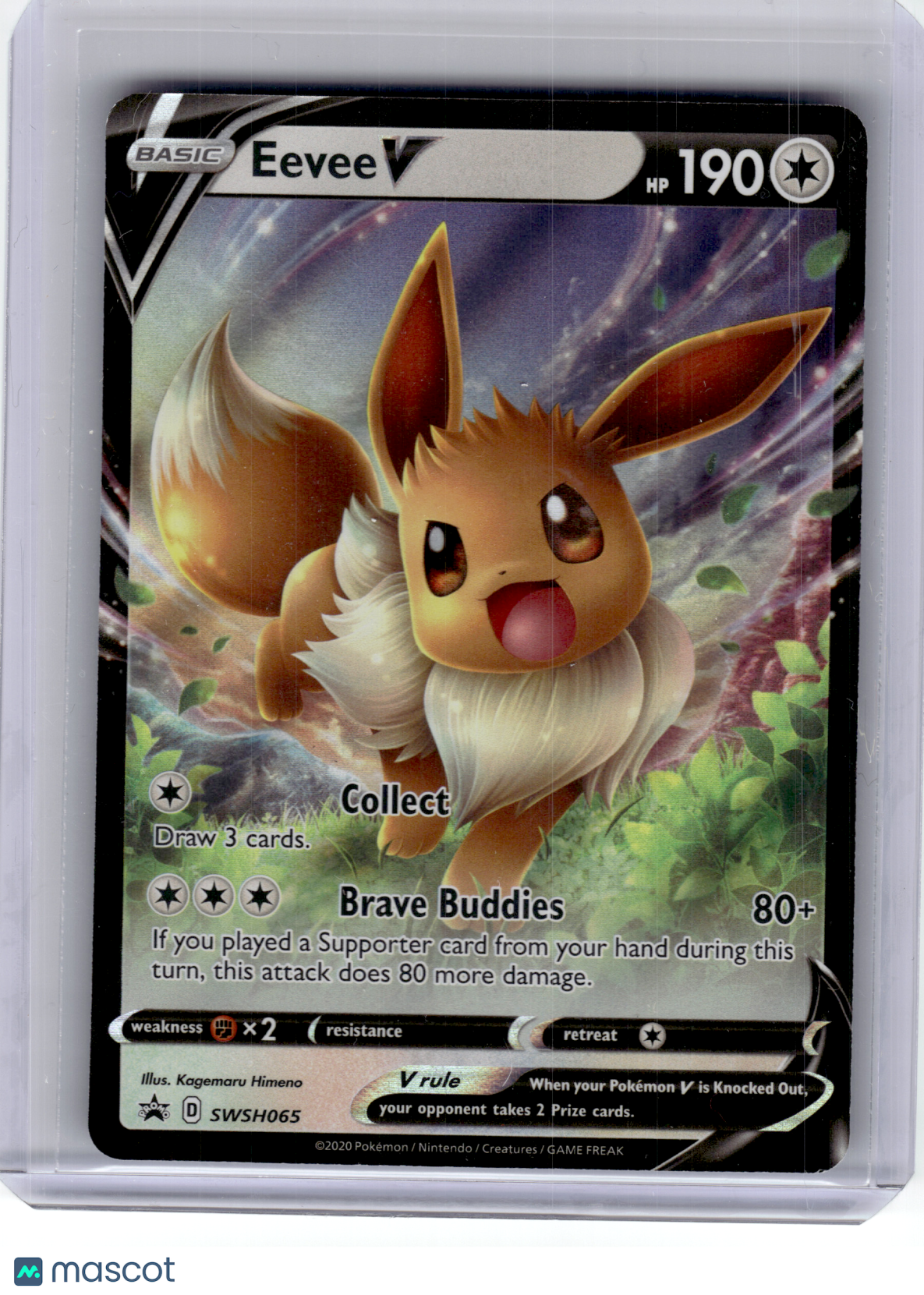 2020 Pokemon—Eevee V #SWSH065 Sword & Shield—Black Star Promo Holo