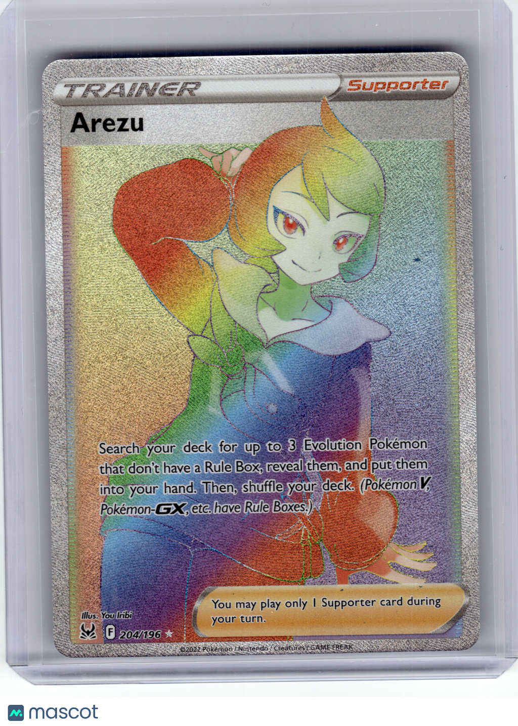 2022 Pokemon—Arezu #204 Lost Origin—Secret Rare Rainbow