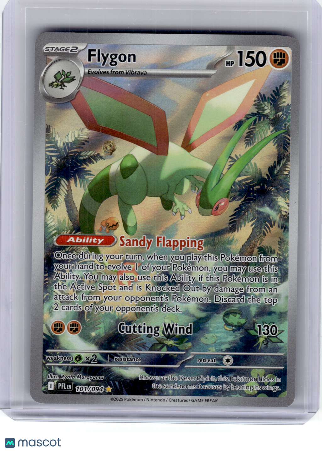 2025 Pokemon—Flygon #101 Phantasmal Flames—Illustration Rare Holo