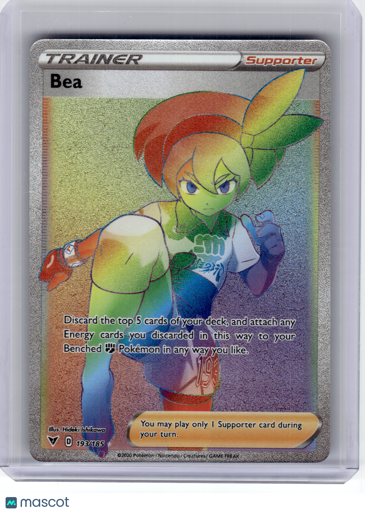 2020 Pokemon—Bea #193 Vivid Voltage—Secret Rare Rainbow