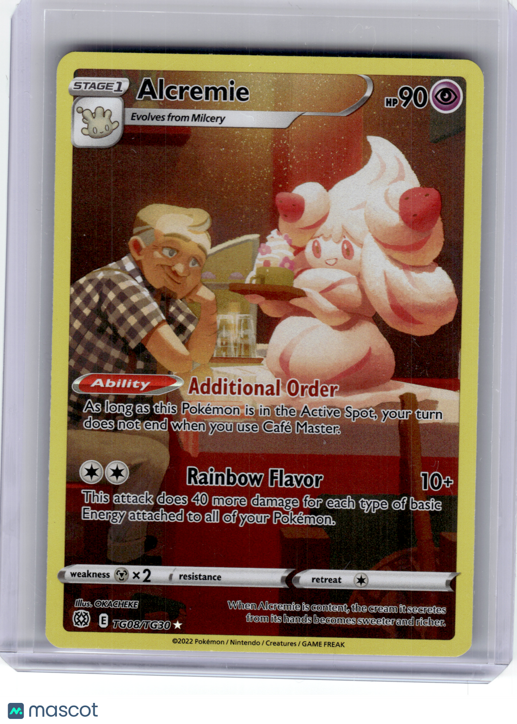 2022 Pokemon—Alcremie #TG08 Brilliant Stars: Trainer Gallery—Rare Holo