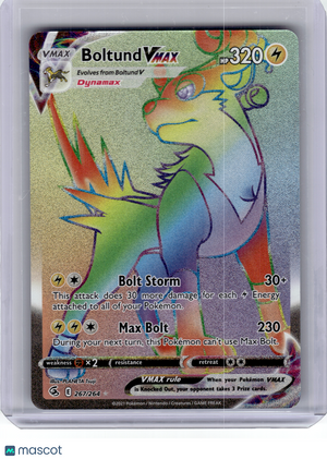 2022 Pokemon—Boltund VMAX #267 Fusion Strike—Secret Rare Holo