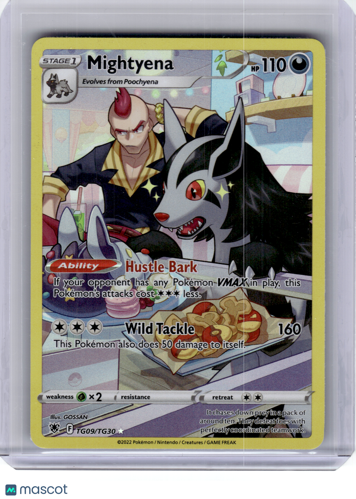2022 Pokemon—Mightyena #TG09 Astral Radiance: Trainer Gallery—Rare Holo