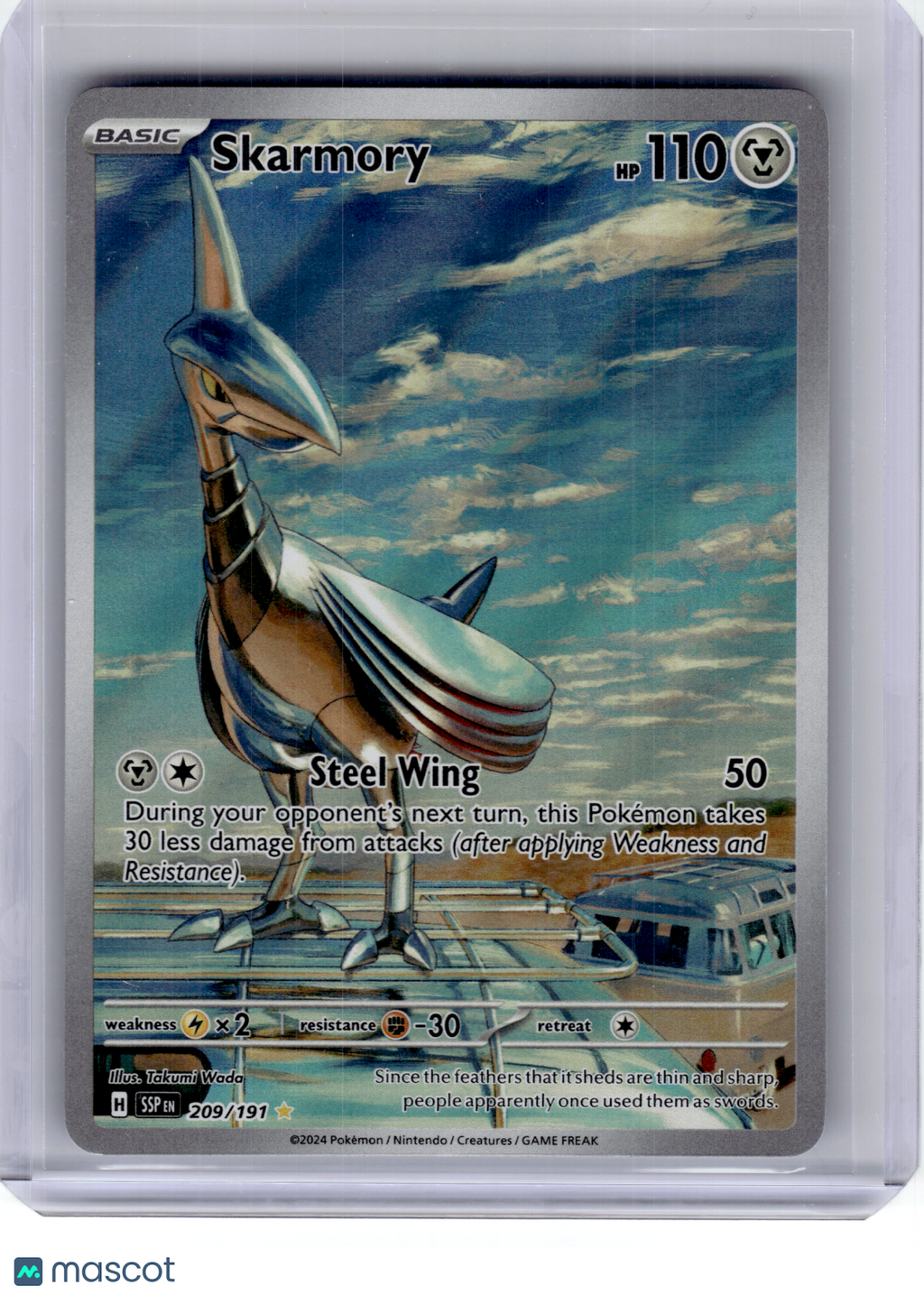 2024 Pokemon—Skarmory #209 Surging Sparks—Illustration Rare Holo