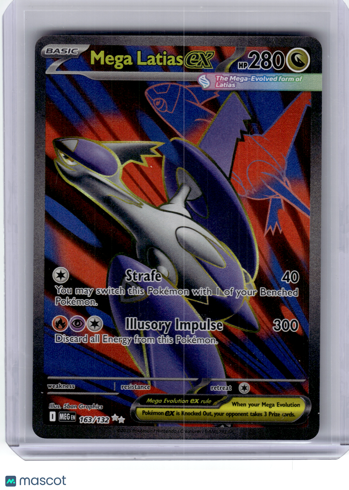 2025 Pokemon—Mega Latias EX #163 Mega Evolution—Ultra Rare Holo