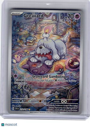 2023 Pokemon—Greavard #214 Scarlet & Violet—Illustration Rare Holo
