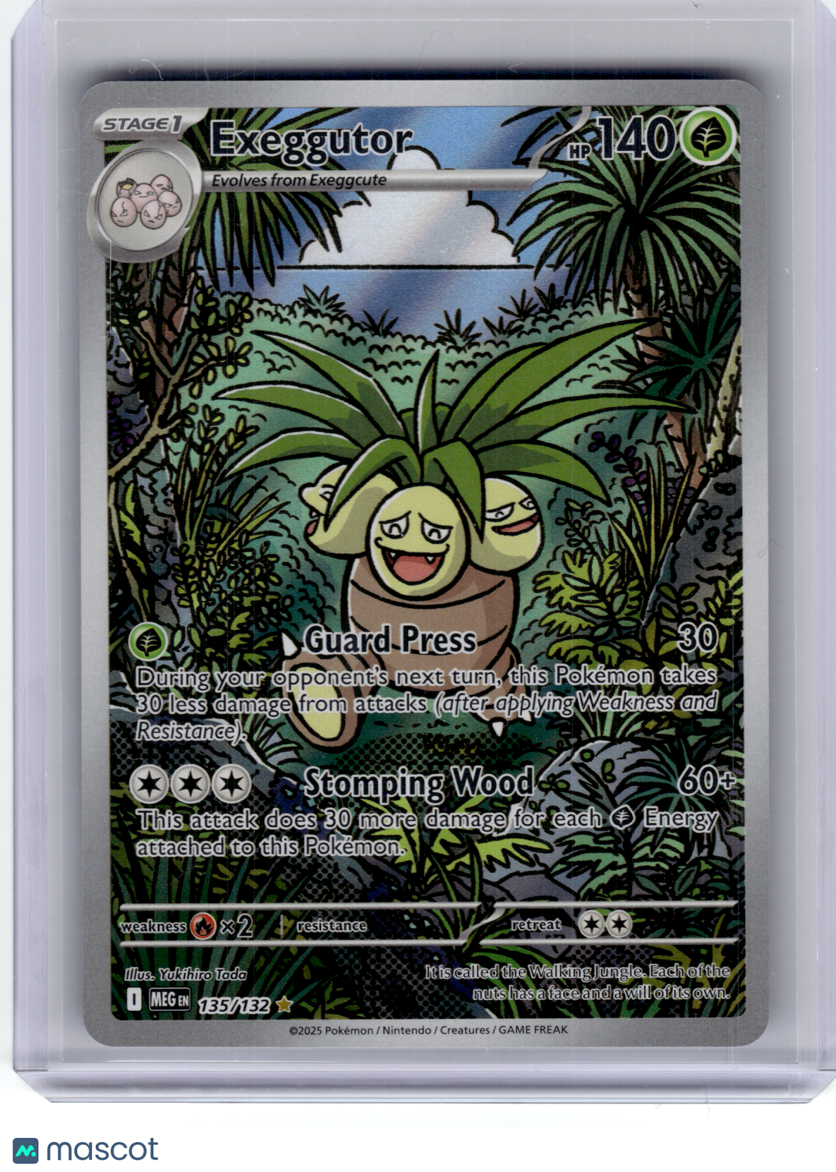 2025 Pokemon—Exeggutor #135 Mega Evolution—Illustration Rare Holo