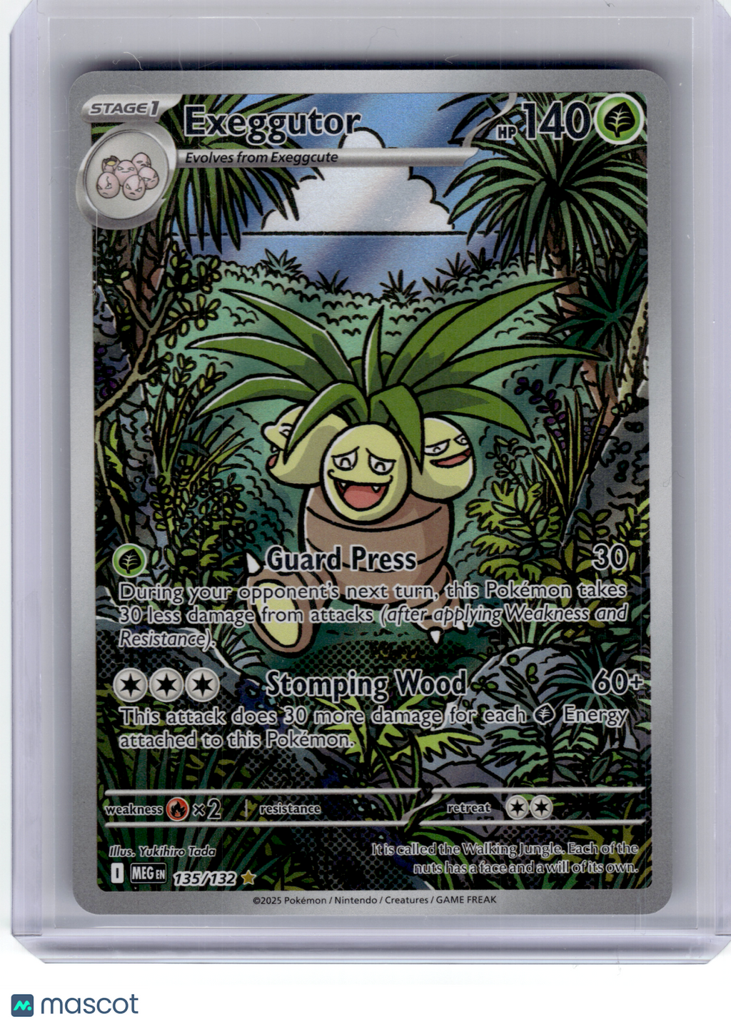 2025 Pokemon—Exeggutor #135 Mega Evolution—Illustration Rare Holo