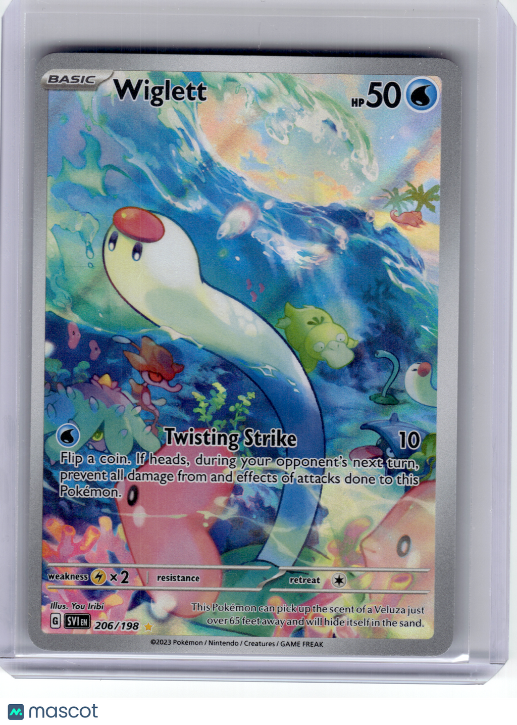 2023 Pokemon—Wiglett #206 Scarlet & Violet—Illustration Rare Holo
