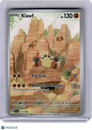 2023 Pokemon—Klawf #217 Scarlet & Violet—Illustration Rare Holo