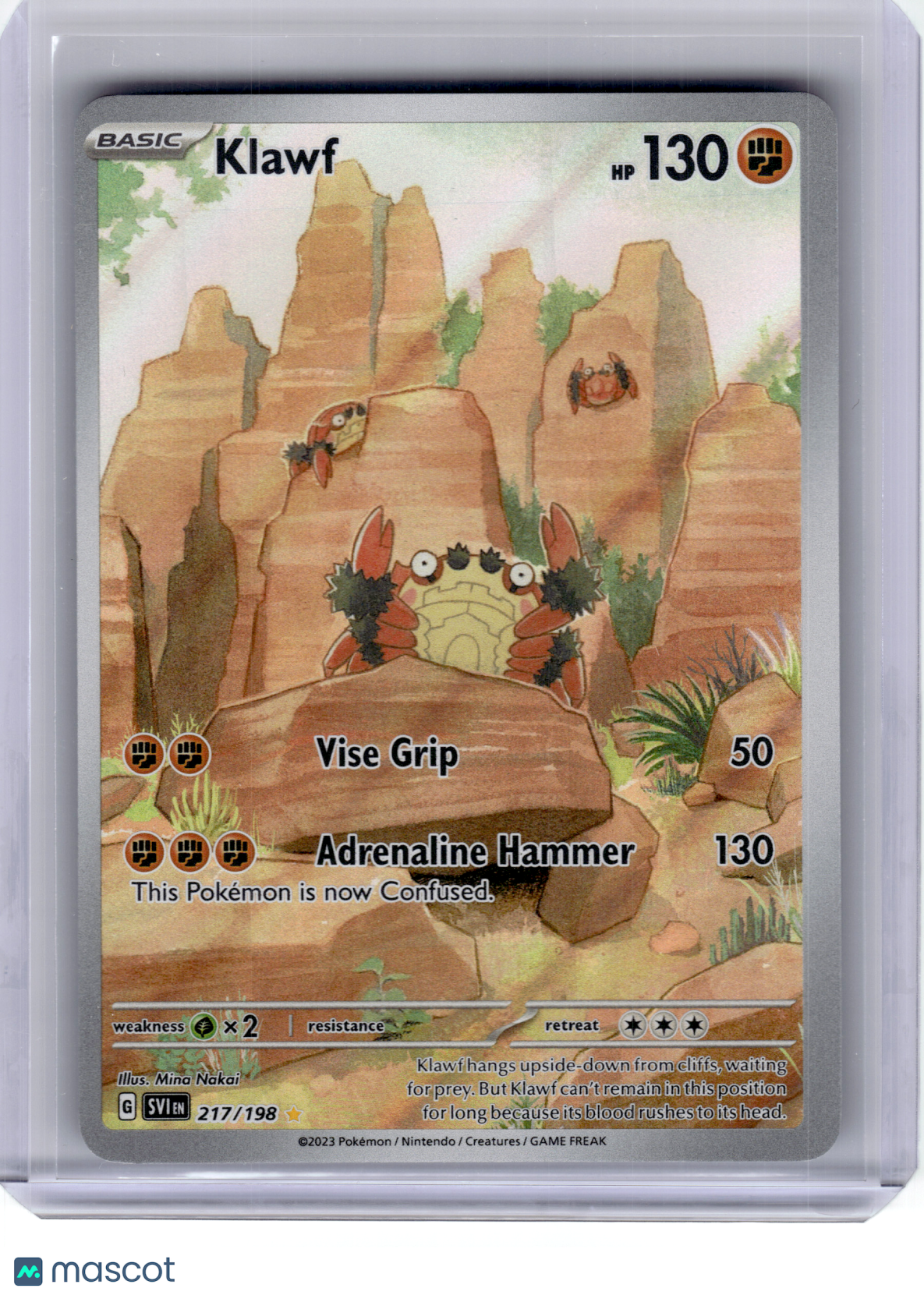 2023 Pokemon—Klawf #217 Scarlet & Violet—Illustration Rare Holo