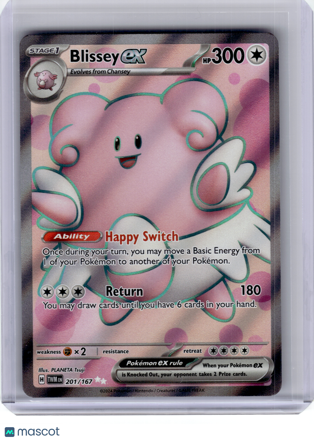 2024 Pokemon—Blissey EX #201 Twilight Masquerade—Ultra Rare Holo