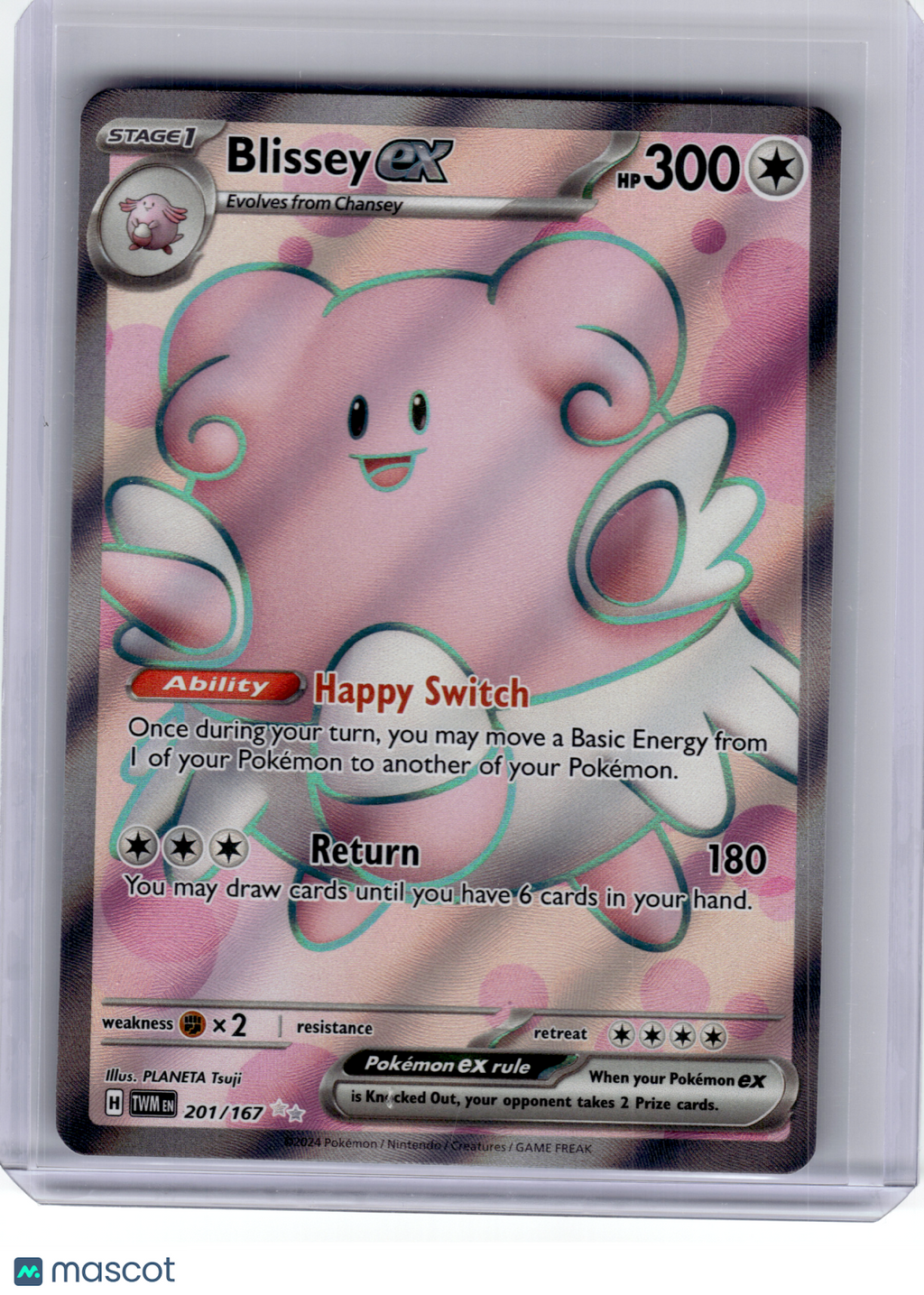 2024 Pokemon—Blissey EX #201 Twilight Masquerade—Ultra Rare Holo