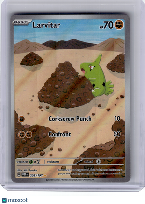2023 Pokemon—Larvitar #203 Obsidian Flames—Illustration Rare Holo