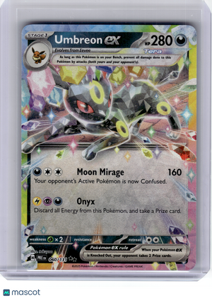 2025 Pokemon—Umbreon EX #60 Prismatic Evolutions—Double Rare Holo