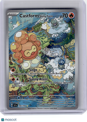 2024 Pokemon—Castform Sunny Form #195 Surging Sparks—Illustration Rare Holo